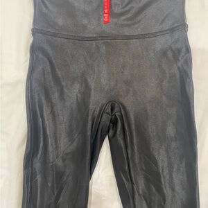 Spanx Black Faux Leather Leggings Women’s Size Petite XS